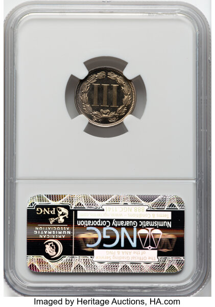 image for: 1871 3CN PR66 Cameo NGC. CAC. NGC Census: (13/2). CAC Population: (7/3). Mintage 960. ...