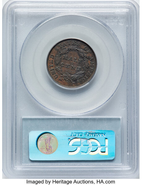 image for: 1833 1/2 C C-1, B-1, R.1, XF40 PCGS. PCGS Population: (79/818).  Mintage 120,000....