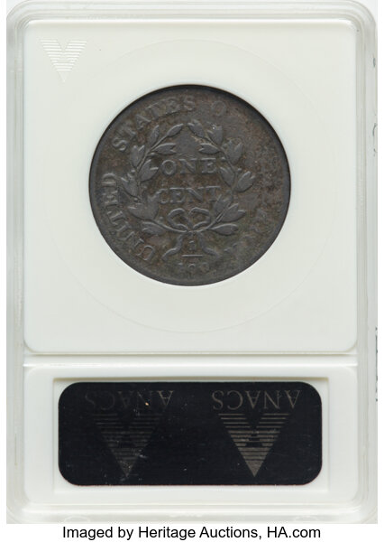 image for: 1802 1C No Stems, S-231, B-9, R.1 -- Corroded - Scratched -- ANACS Details. VG8. Fine Details Net. Housed in a small-si...