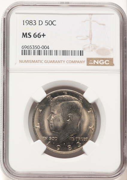 image for: 1983-D 50C MS66+ NGC.  Mintage 32,472,244....