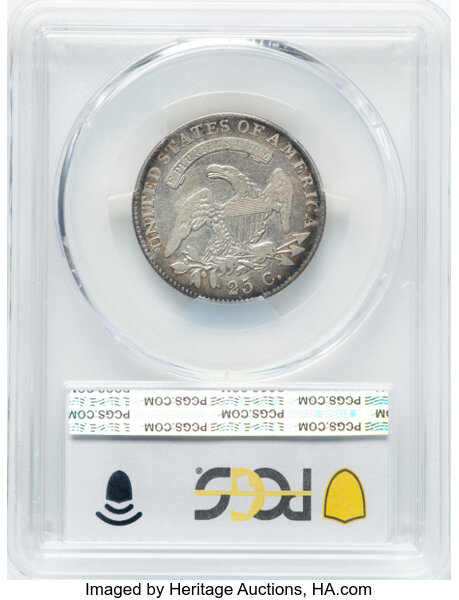 image for: 1821 25C B-3, R.2, Fine 12 PCGS. PCGS Population: (51/347).  Mintage 216,851....