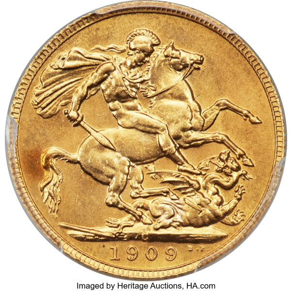 image for: Canada: Edward VII gold Specimen Sovereign 1909-C SP65 PCGS,...