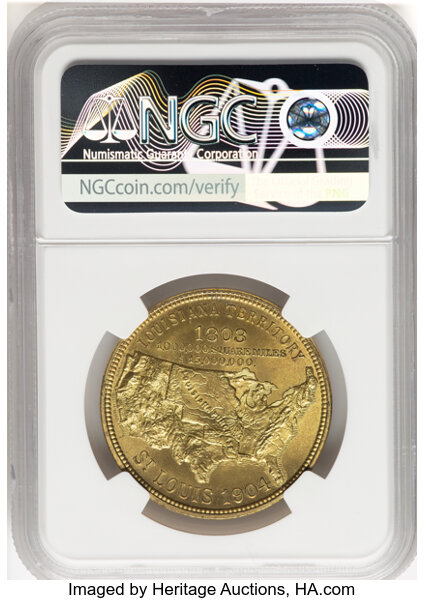 image for: 1904 Louisiana Purchase Exposition, Official Souvenir Medal, HK-304, Hendershott-30-160, SH 13-1 GP, R.3, MS66 NGC. St. Loui...