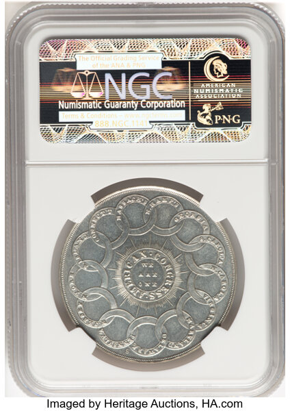 image for: (1962) Continental Dollar, Bashlow Restrike, Silver "S", HK-852a, R.4, MS65 NGC. NGC Census: (40/51)....