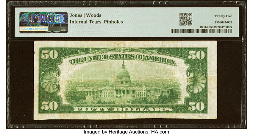 image for: Covington, KY - $50 1929 Ty. 2 The Citizens National Bank Ch. # 4260 PMG Very Fine 25....
