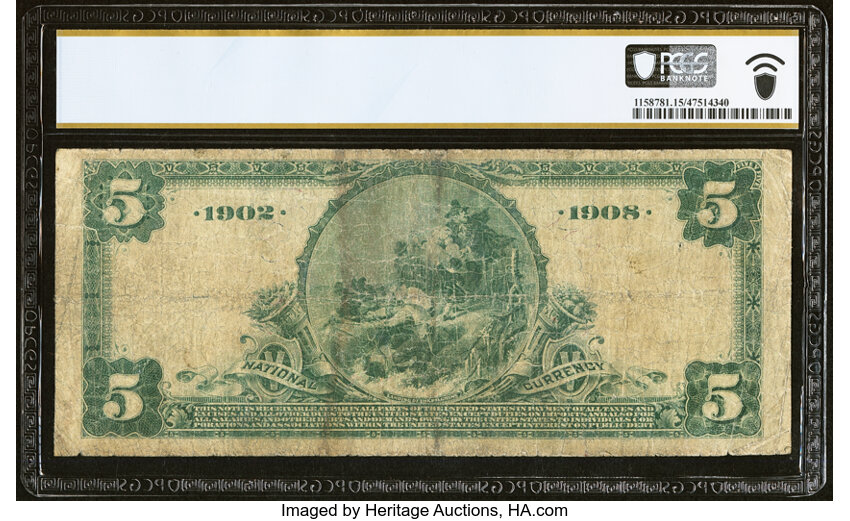 image for: Richmond, VA - $5 1902 Date Back Fr. 591 The Planters National Bank Ch. # (S)1628 PCGS Banknote Choice Fine 15....