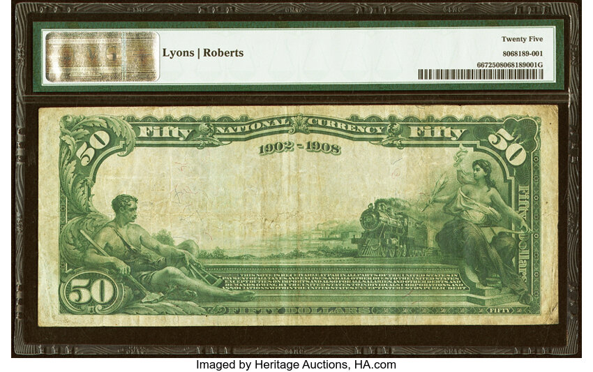 image for: Portland, ME - $50 1902 Date Back Fr. 667 The Canal National Bank Ch. # (N)941 PMG Very Fine 25....