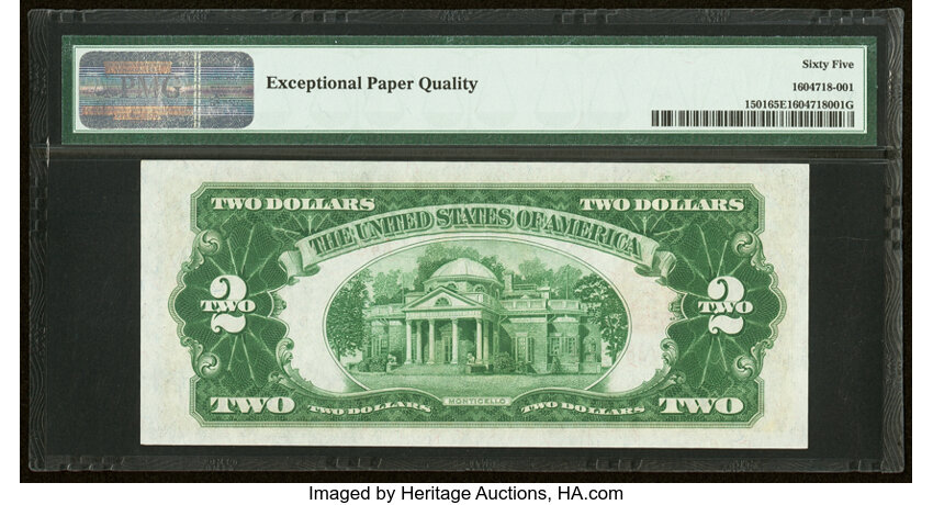 image for: Fr. 1501 $2 1928 Legal Tender Note. PMG Gem Uncirculated 65 EPQ....