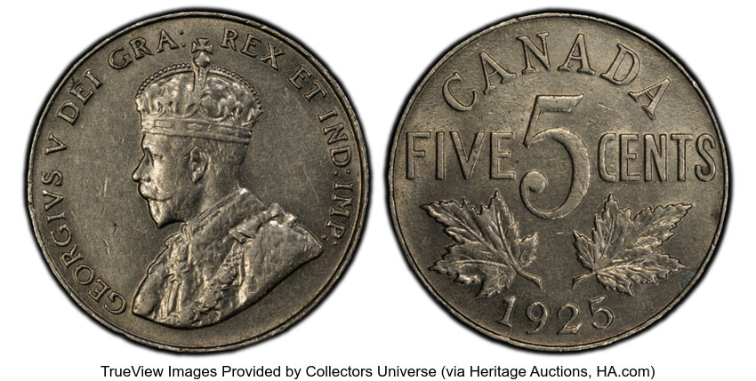 image for: Canada: George V 5 Cents 1925 MS61 PCGS,...