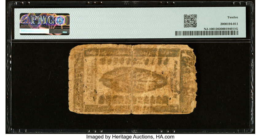 image for: Jun 22, 1756 New Jersey £6 PMG F12 (Fr. NJ100)