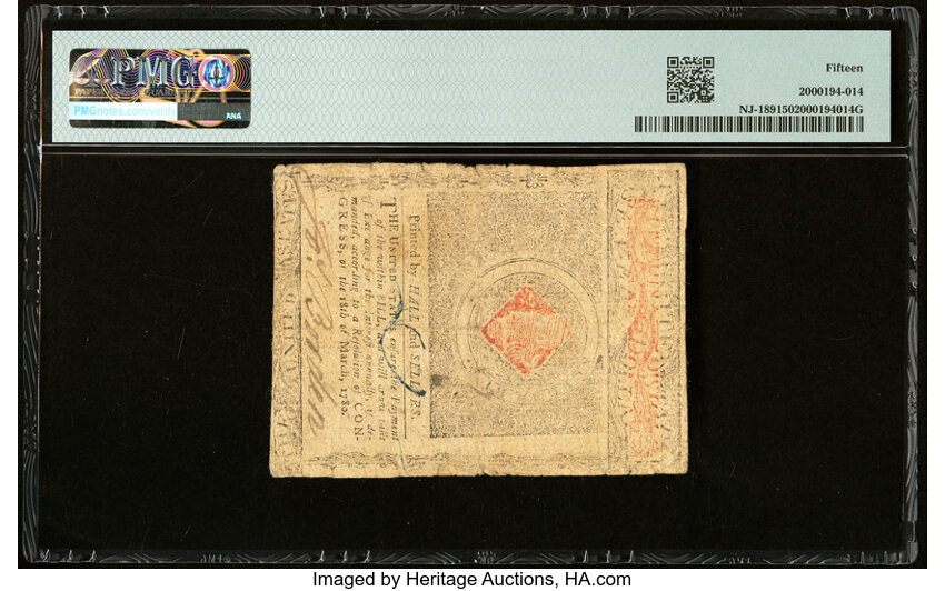 image for: Jun 9, 1780 New Jersey $7  PMG F15 (Fr. NJ189)