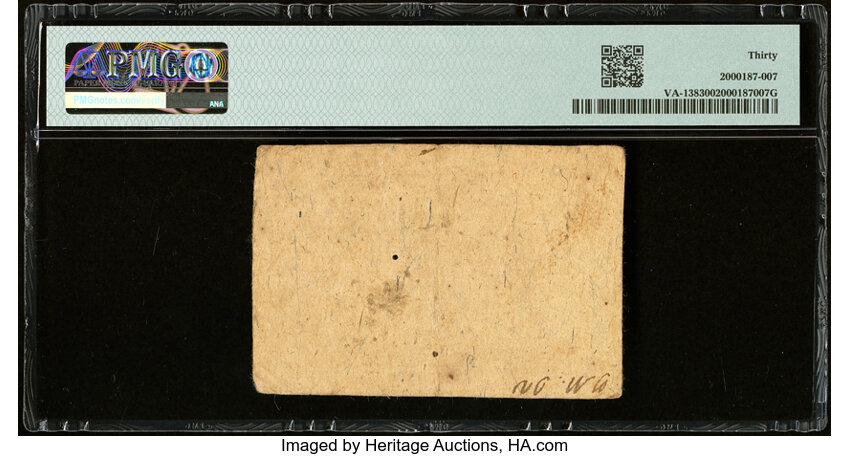 image for: Virginia May 4, 1778 (Dates Handwritten) $6 PMG Very Fine 30....