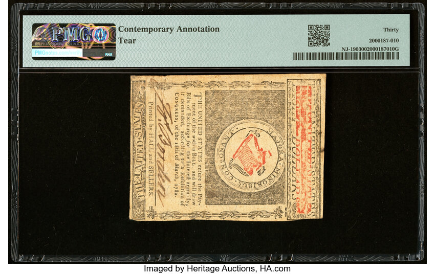 image for: Jun 9, 1780 New Jersey $8  PMG VF30 (Fr. NJ190)