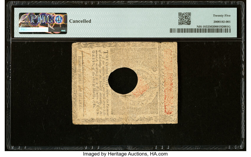 image for: Apr 29, 1780 New Hampshire $5  PMG VF25 (Fr. NH183)