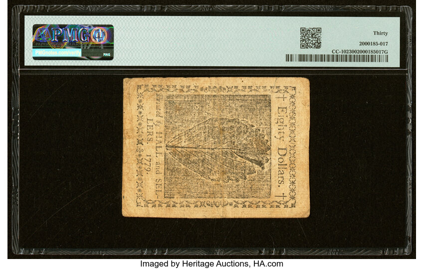image for: Jan 14, 1779 Continental Congress $80  PMG VF30 (Fr. CC102)