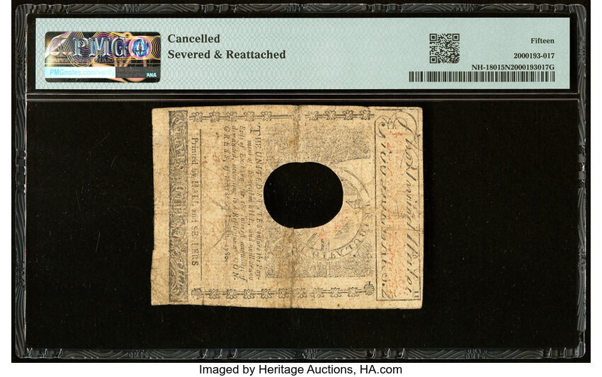 image for: Apr 29, 1780 New Hampshire $2  PMG F15 (Fr. NH180)
