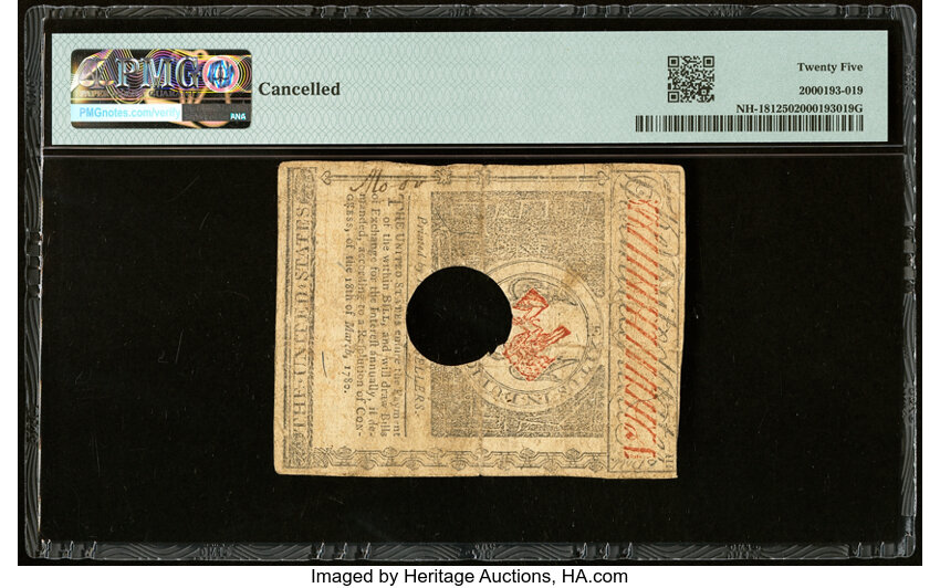 image for: Apr 29, 1780 New Hampshire $3  PMG VF25 (Fr. NH181)