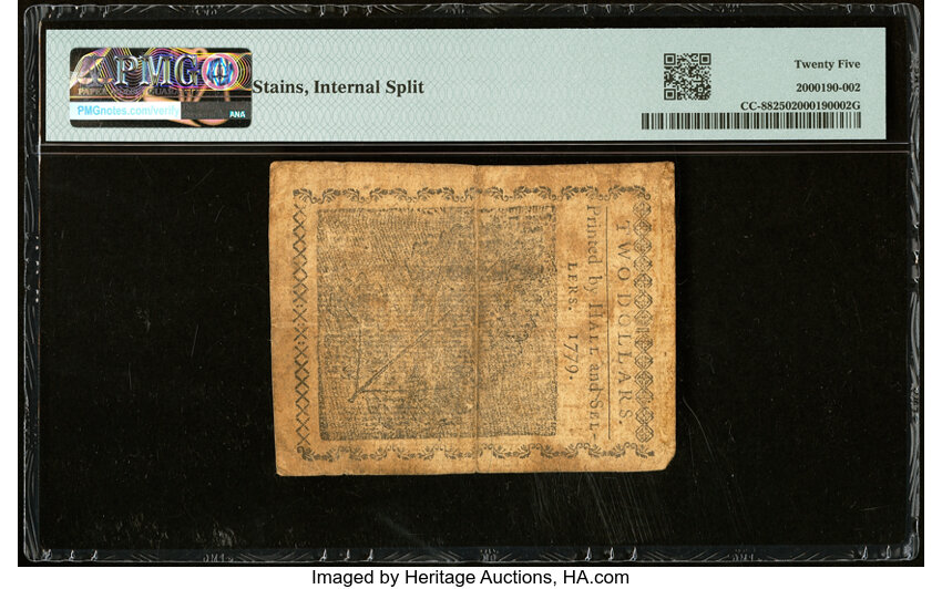 image for: Jan 14, 1779 Continental Congress $2  PMG VF25 (Fr. CC88)