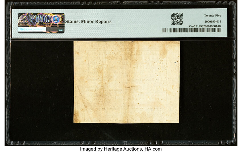 image for: Virginia May 7, 1781 $500 PMG Very Fine 25....
