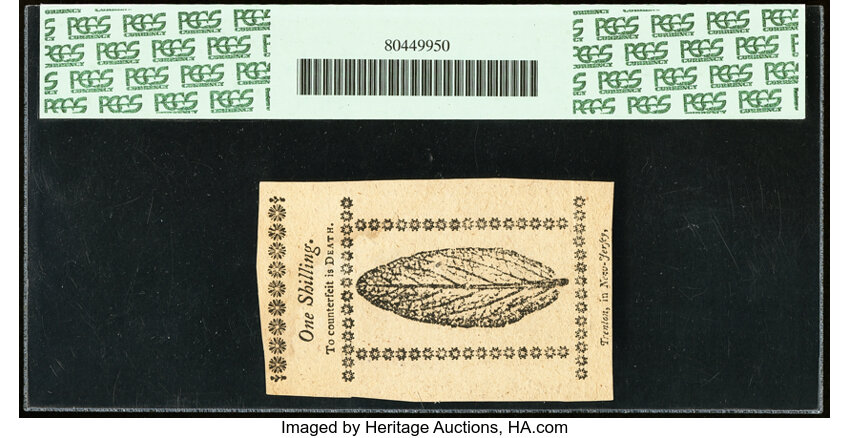 image for: Jan 9, 1781 New Jersey 1s PCGS CU61 (Fr. NJ194)