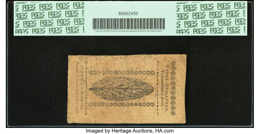 image for: May 17, 1786 New Jersey 3s PCGS F15 (Fr. NJ212)
