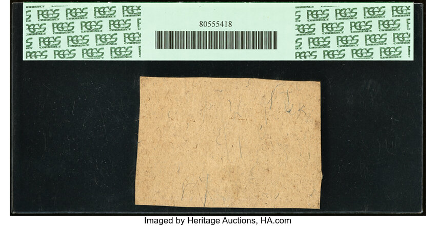 image for: Oct 20, 1777 Virginia $2/3 PCGS CU63 (Fr. VA124)
