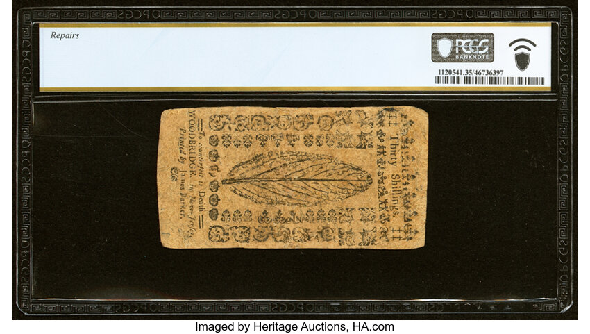 image for: Nov 20, 1757 New Jersey 30s PCGS VF35 (Fr. NJ111)