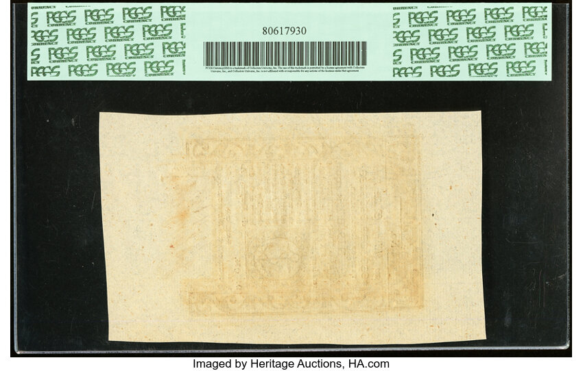 image for: May 1786 Rhode Island 2s6d PCGS CU66 (Fr. RI293)