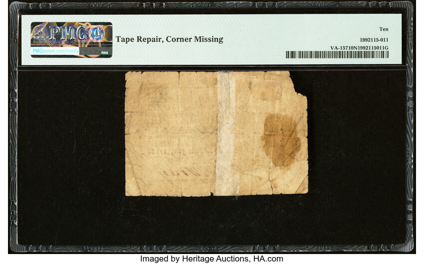 image for: Oct 5, 1778 Virginia $3  PMG VG10 (Fr. VA157)