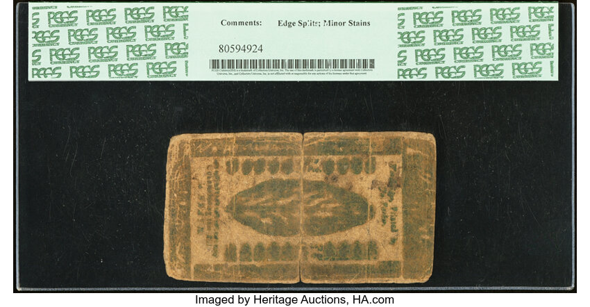 image for: Jun 22, 1756 New Jersey £6 PCGS F12 (Fr. NJ100)