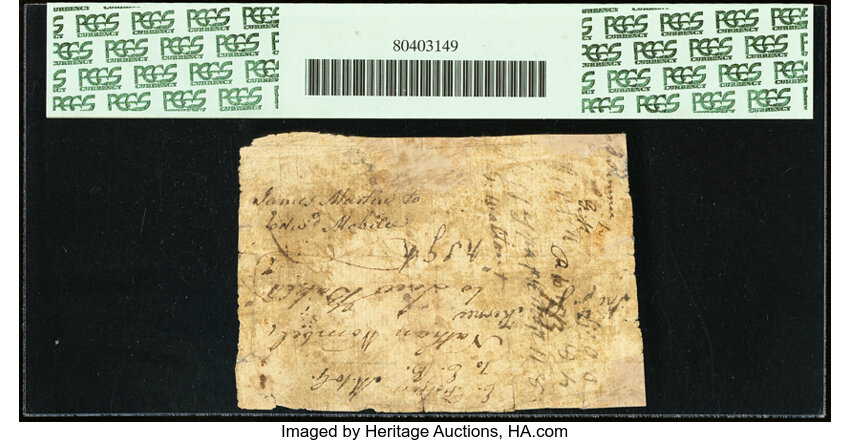 image for: North Carolina 1756 - 1757 (Written Dates) £5 PCGS Apparent Fine 15....