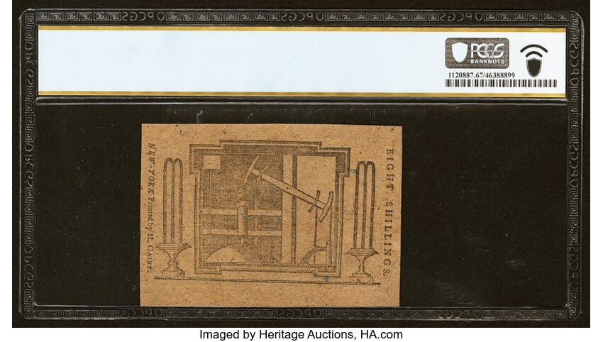 image for: Mar 5, 1776 New York 8s PCGS CU67 (Fr. NY197)