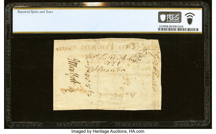 image for: Dec 1771 North Carolina £2 PCGS VF30 (Fr. NC141)