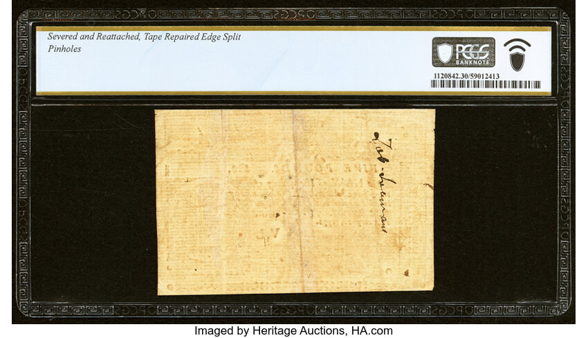 image for: Feb 16, 1771 New York £5 PCGS VF30 (Fr. NY166)