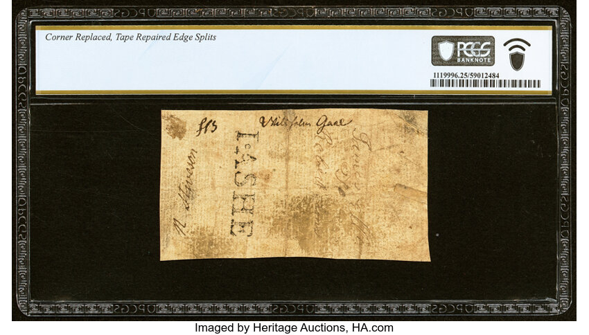 image for: North Carolina December, 1771 30s PCGS Banknote Very Fine 25 Details....
