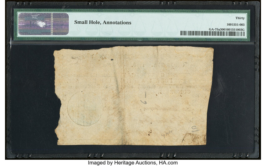 image for: 1776 Georgia, Caduceus $4  PMG VF30 (Fr. GA75a)