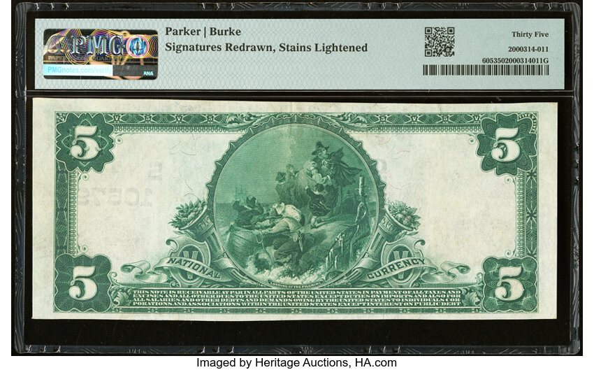 image for: Hope, AR - $5 1902 Plain Back Fr. 605 The Citizens National Bank Ch. # (S)10579 PMG Choice Very Fine 35....