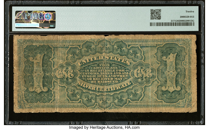 image for: Fr. 217 $1 1886 Silver Certificate PMG Fine 12....