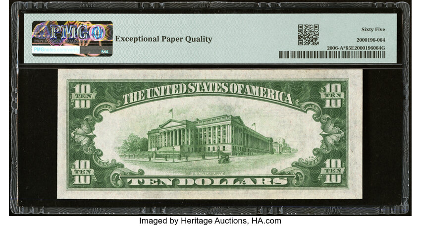 image for: Fr. 2006-A* $10 1934A Federal Reserve Star Note. PMG Gem Uncirculated 65 EPQ....