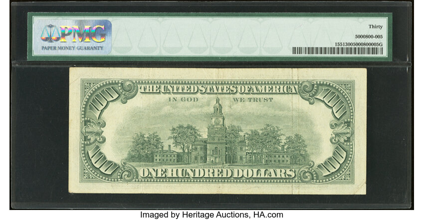 image for: Fr. 1551 $100 1966A Legal Tender Note. PMG Very Fine 30....