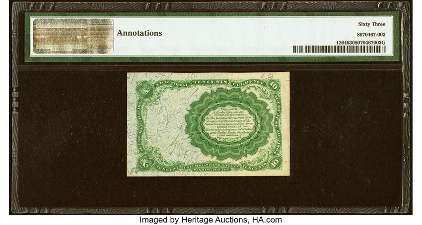 image for: Fr. 1264 10¢ Fifth Issue PMG Choice Uncirculated 63....
