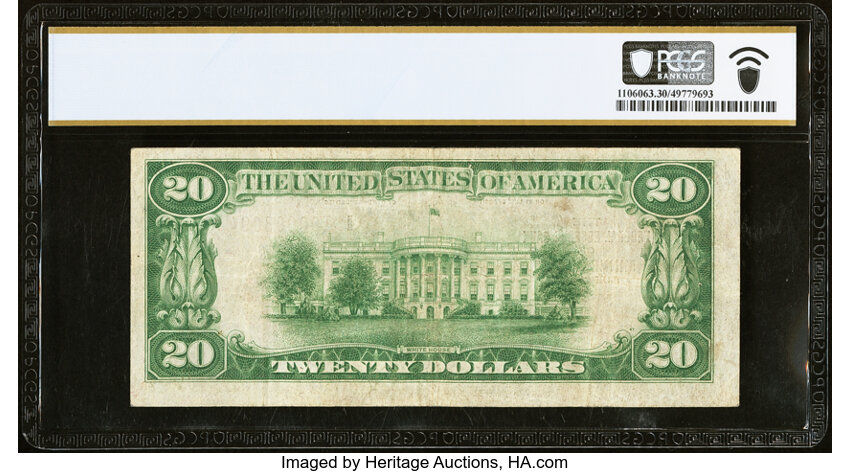image for: Fr. 1870-I* $20 1929 Federal Reserve Bank Star Note. PCGS Banknote Very Fine 30....