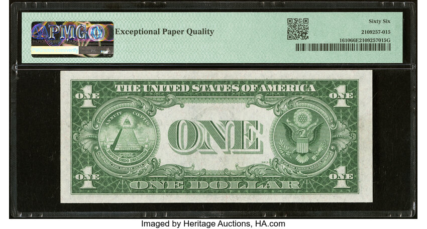 image for: Fr. 1610 $1 1935A S Silver Certificate. PMG Gem Uncirculated 66 EPQ....
