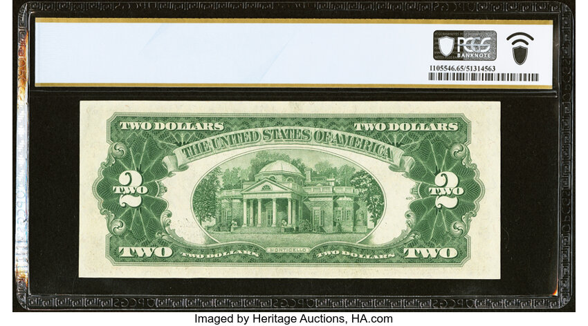 image for: Fr. 1510* $2 1953A Legal Tender Star Note. PCGS Banknote Gem Unc 65 PPQ....