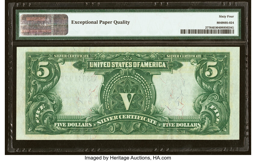 image for: Fr. 277 $5 1899 Silver Certificate PMG Choice Uncirculated 64 EPQ....