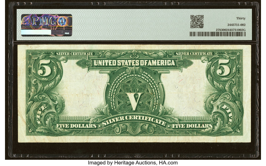 image for: Fr. 278 $5 1899 Silver Certificate PMG Very Fine 30....