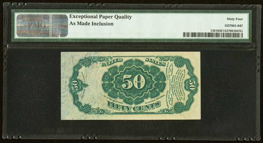 image for:  50c PMG CU64 (Fr. 1381)