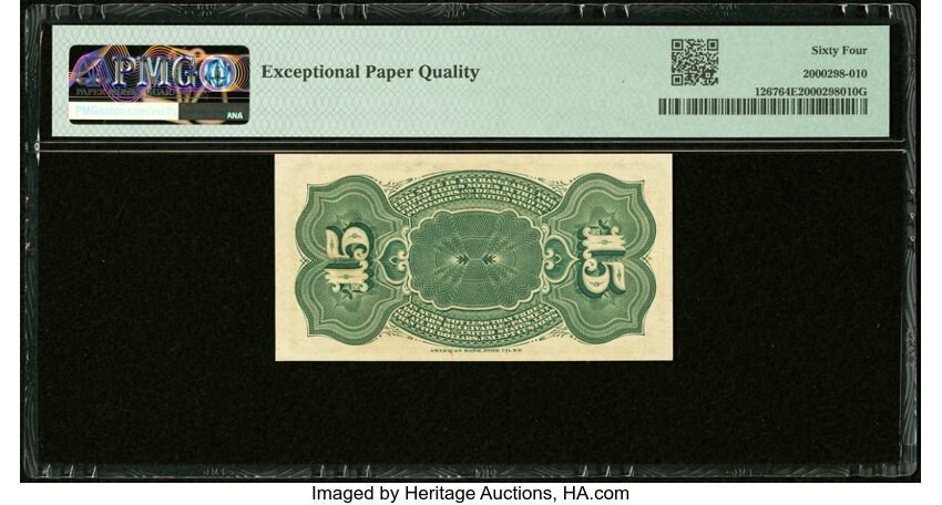 image for:  Bust of Columbia 15c PMG CU64 (Fr. 1267)