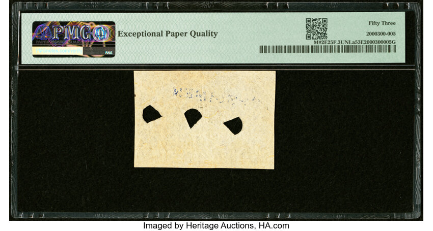 image for:  Head of George Washington in Bronze Oval Frame 25c PMG AU53 (Fr. 1283)