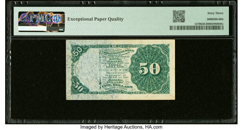 image for:  50c PMG CU63 (Fr. 1379)